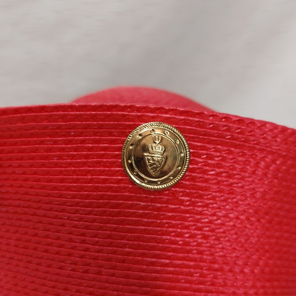 Vintage Red Beret with Gold Medallion Accents - Women Accessories - Picture 9 of 14
